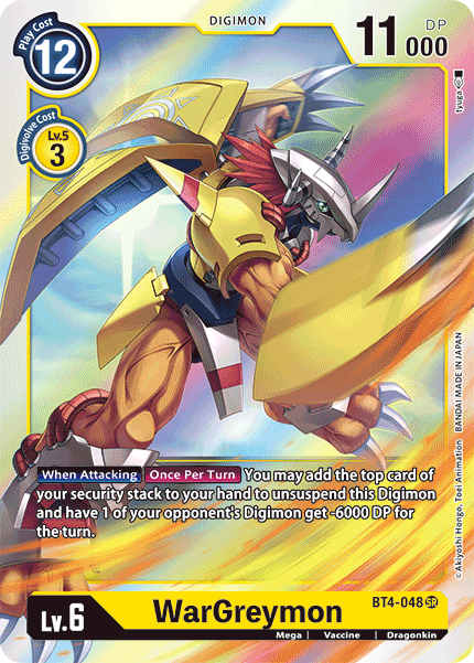 WarGreymon (BT4-048 SR) [Great Legend]