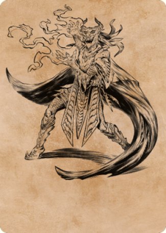 Livaan, Cultist of Tiamat Art Card (55) [Art Series: Commander Legends: Battle for Baldur's Gate]