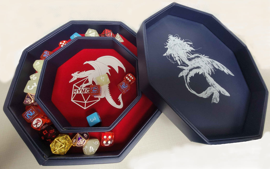 Hero's Hoard Dice Tray And Keeper- Wind Dragon - Old Art