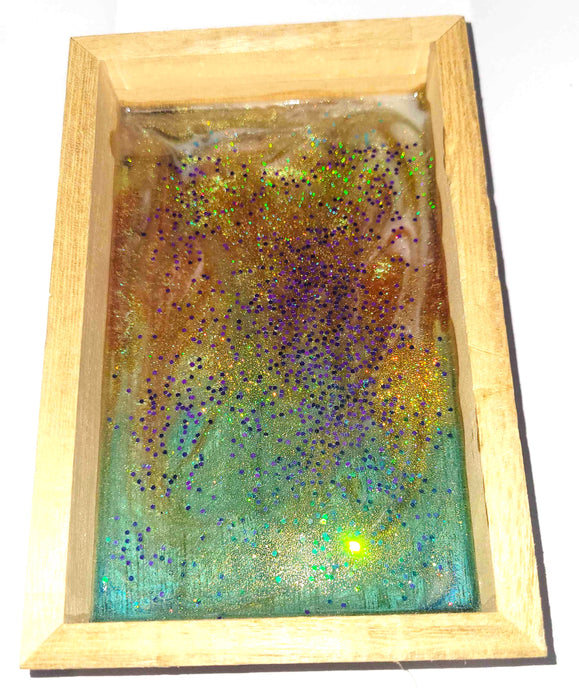 Rectangle Dice Tray with Glitter