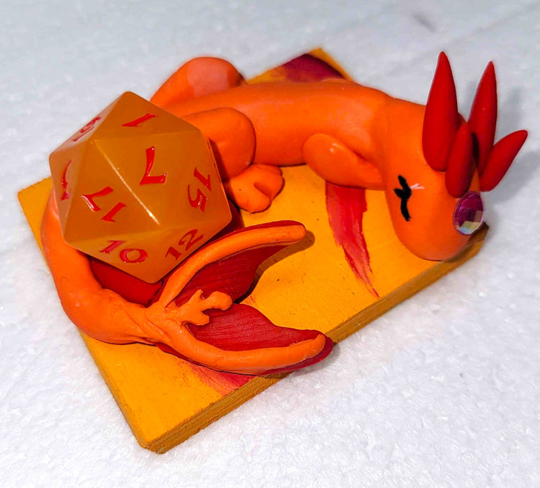 Dice Guardian - D20 - Orange Dragon