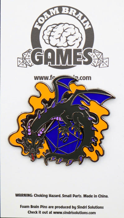 Dice Dragon Pin - Smoke