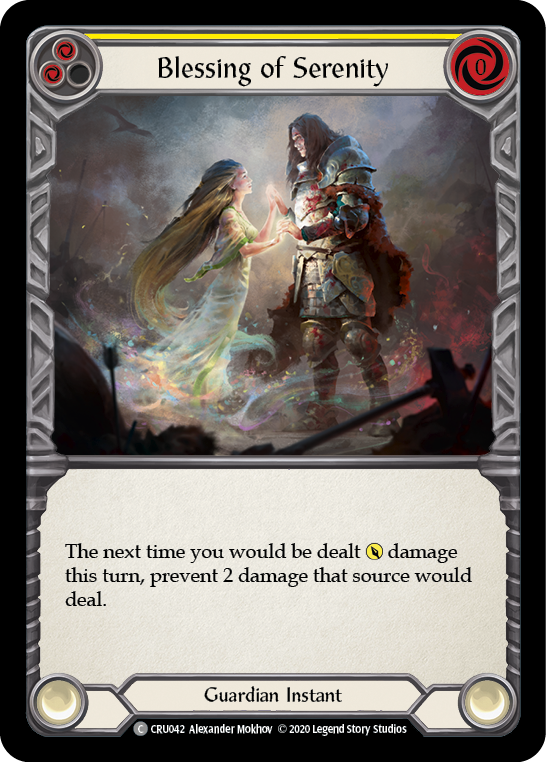 Blessing of Serenity (Yellow) (CRU042) [Crucible of War]