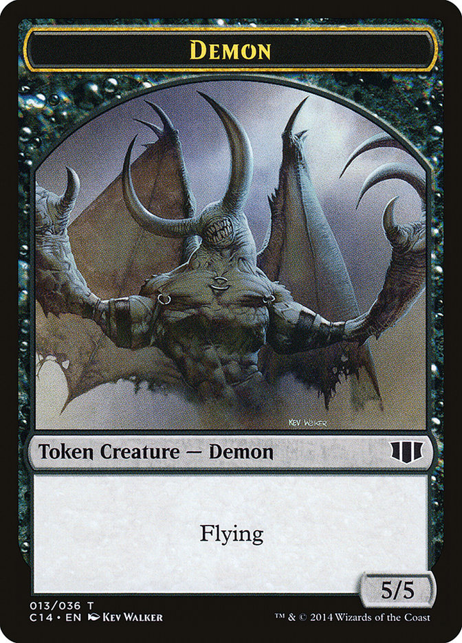 Demon (013) // Zombie (016) Double-Sided Token (13 // 16) [Commander 2014]