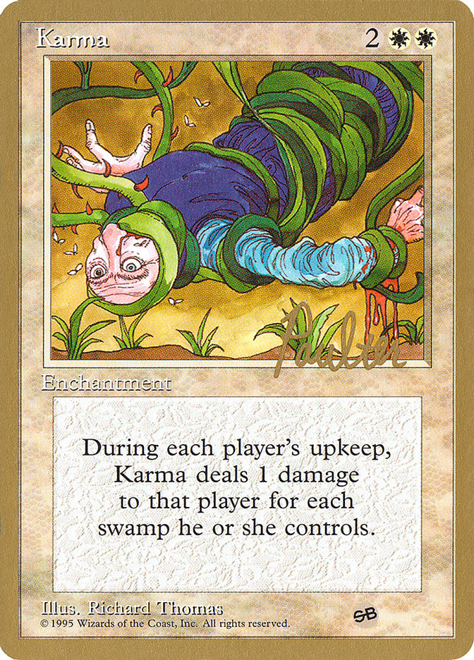 Karma - 1996 Preston Poulter (4ED) (SB) [World Championship Decks]