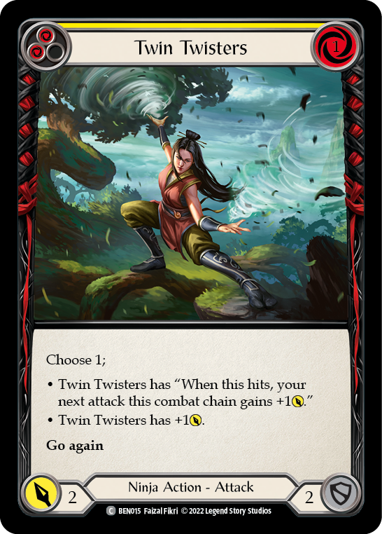Twin Twisters (Yellow) (BEN015) [Blitz Deck: Outsiders - Benji]