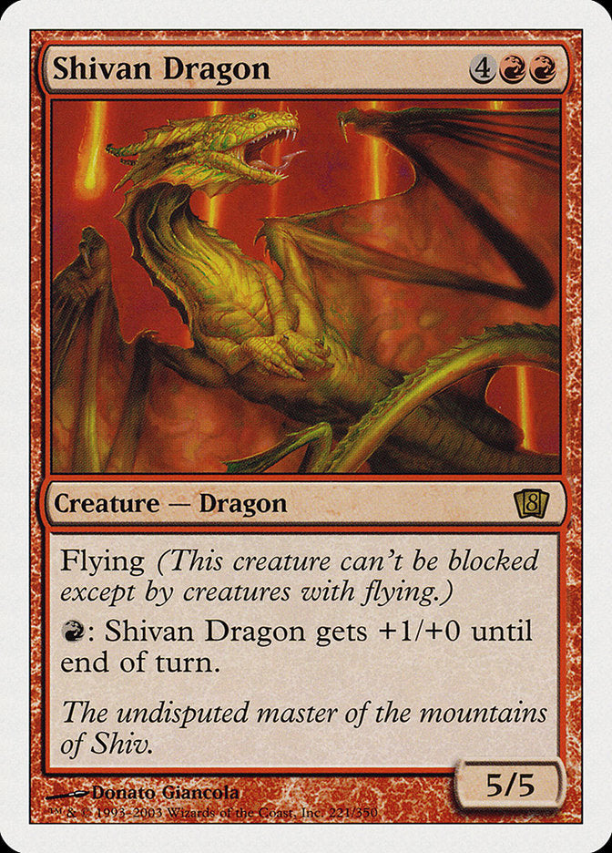 Shivan Dragon (221) [8th Edition]