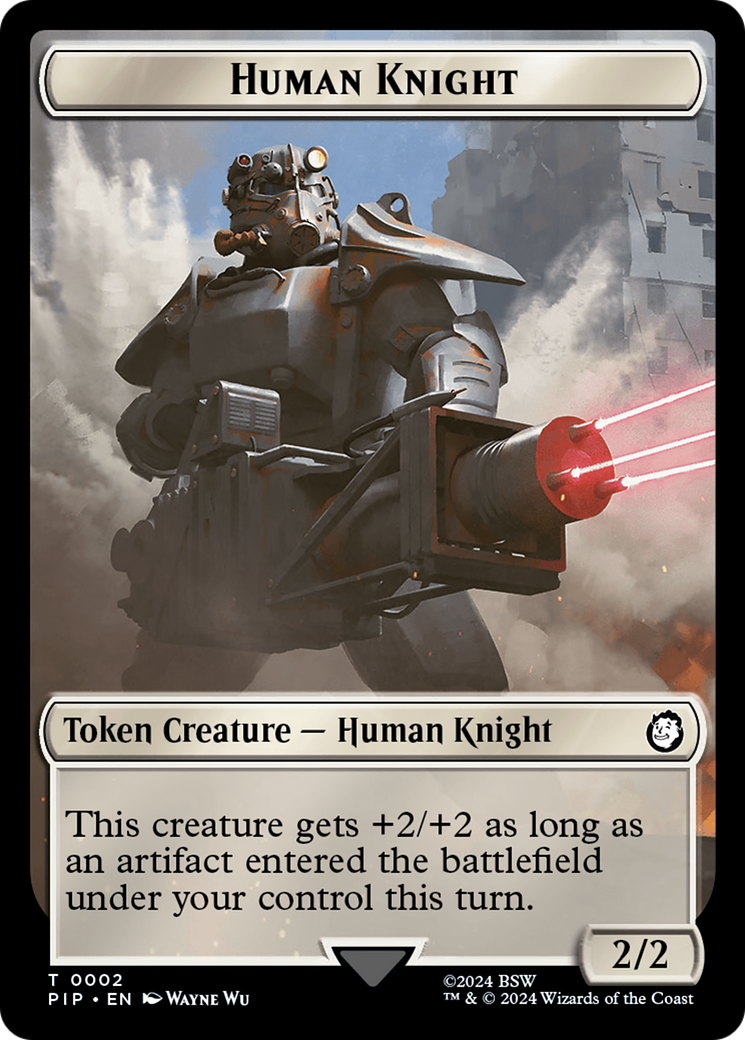 Human Knight // Copy Double-Sided Token (2 // 1) [Universes Beyond: Fallout]