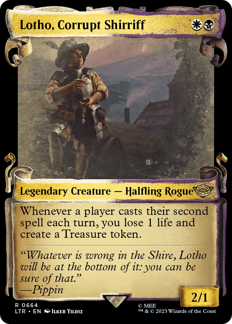 Lotho, Corrupt Shirriff (Showcase Scrolls) (664) [Universes Beyond: The Lord of the Rings: Tales of Middle-earth]
