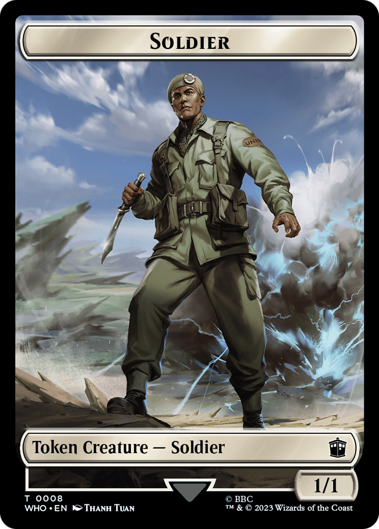 Horse // Soldier Double-Sided Token (4 // 8) [Universes Beyond: Doctor Who]
