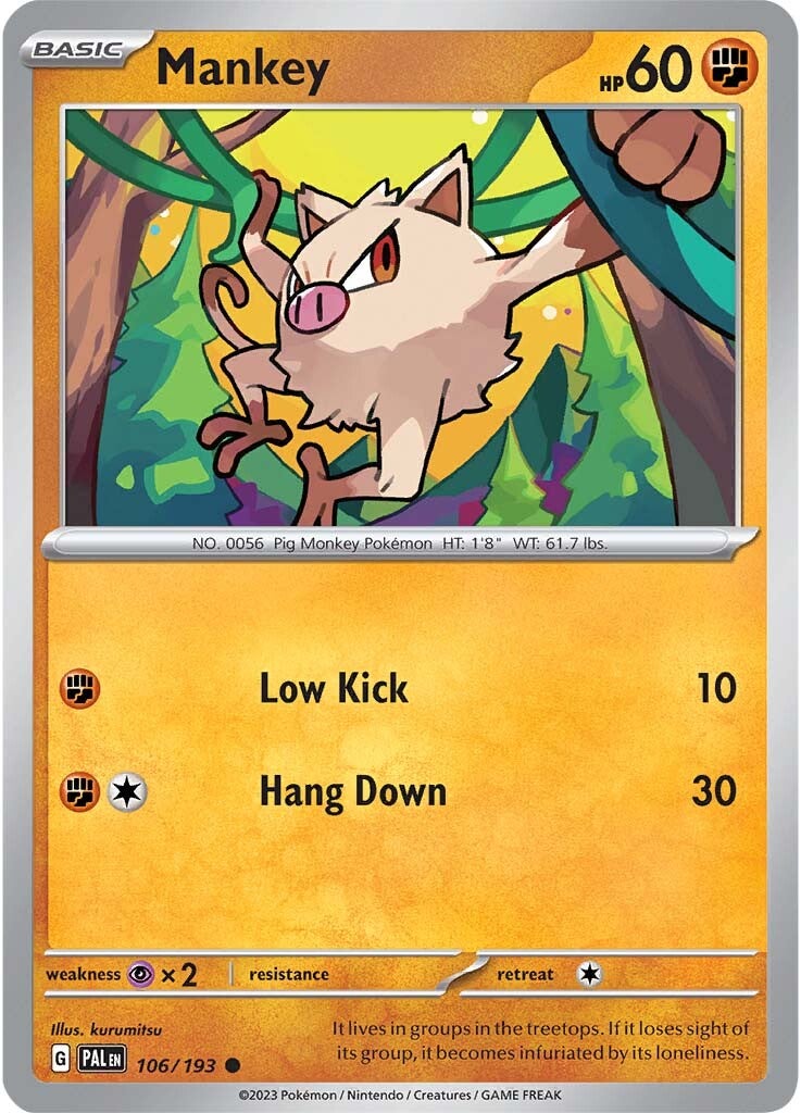 Mankey (106/193) [SV02: Paldea Evolved]