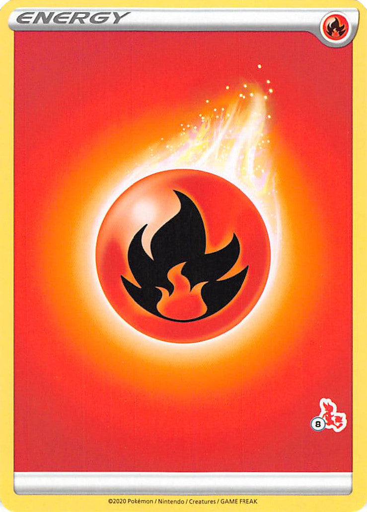 Fire Energy (#8 Cinderace Stamped) [Battle Academy 2022]