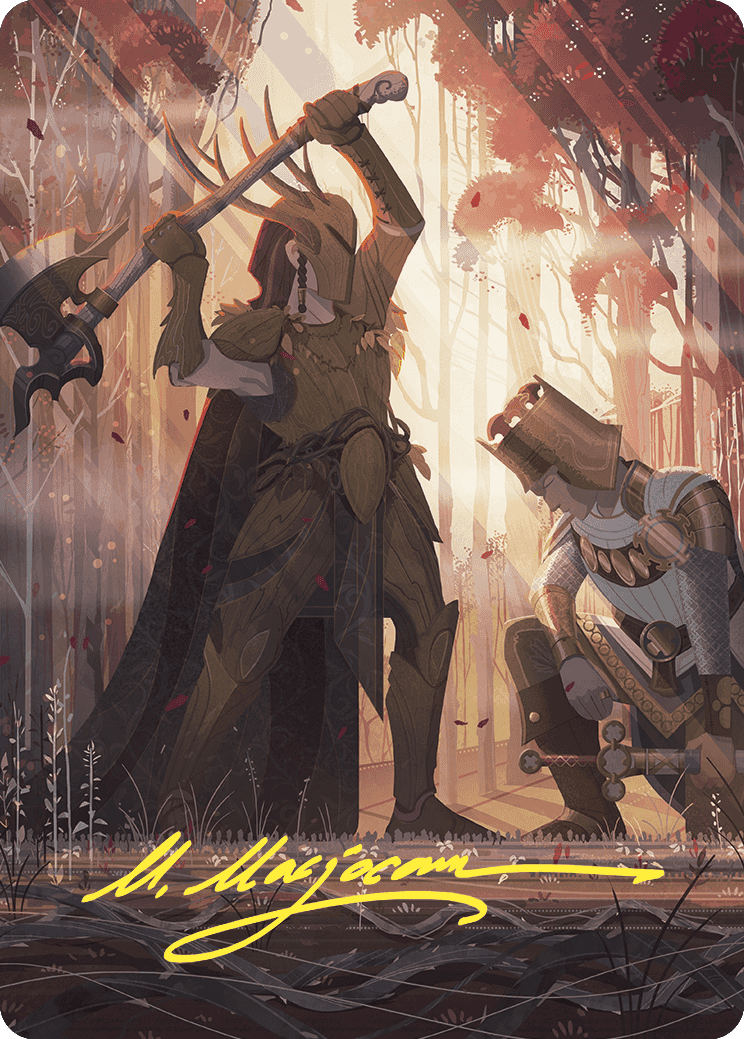 Karmic Justice Art Card (Gold-Stamped Signature) (62) [Art Series: Wilds of Eldraine]