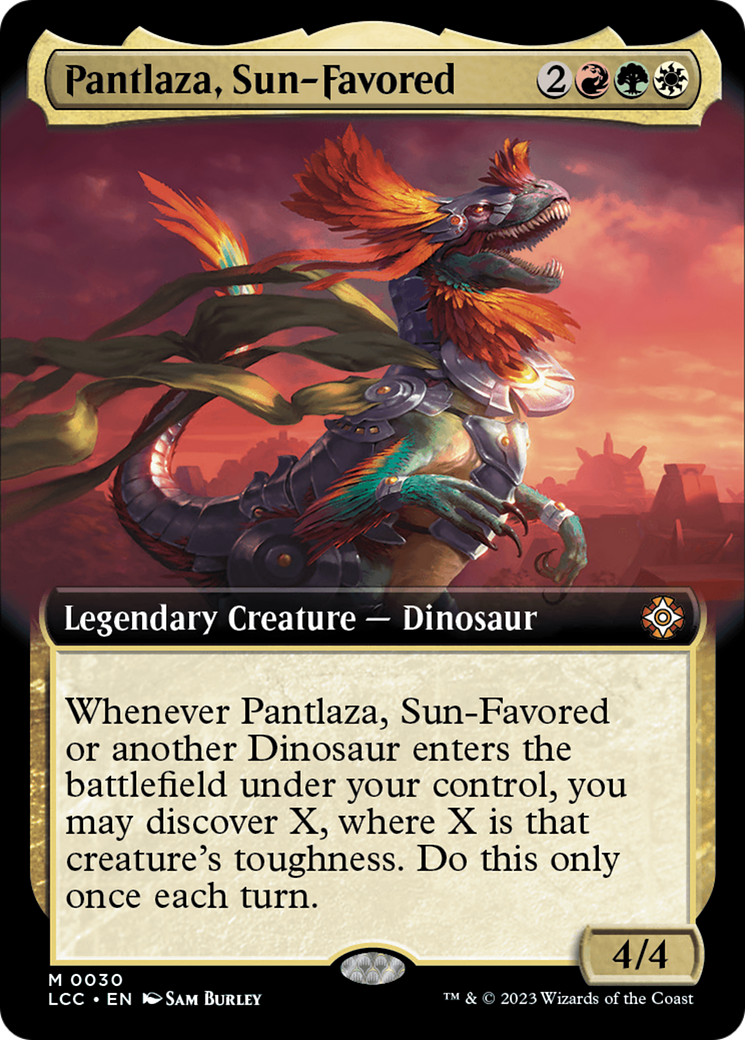 Pantlaza, Sun-Favored (Extended Art) (30) [Commander: The Lost Caverns of Ixalan]