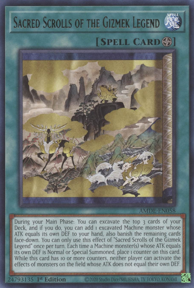 Sacred Scrolls of the Gizmek Legend (AMDE-EN058) [Amazing Defenders]