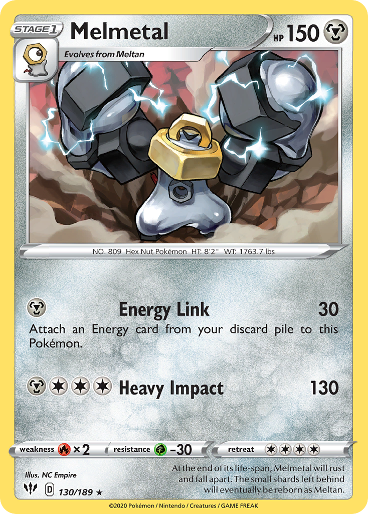 Melmetal (130/189) [SWSH03: Darkness Ablaze]