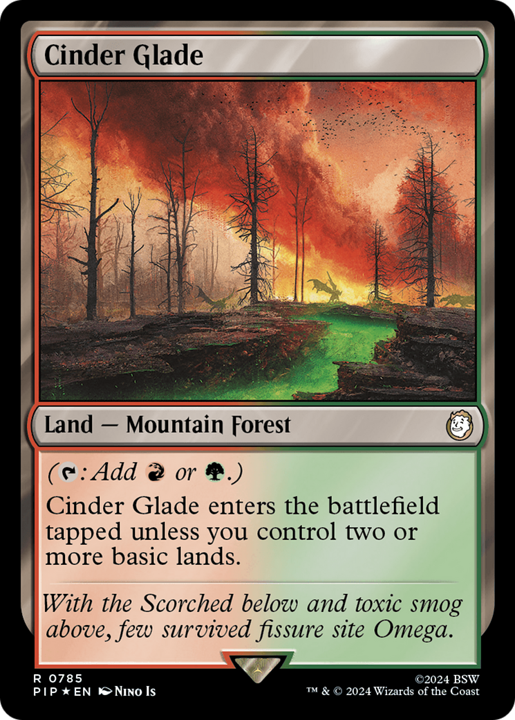 Cinder Glade (Surge Foil) (785) [Universes Beyond: Fallout]