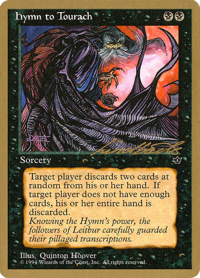 Hymn to Tourach (Cloak) - 1996 Leon Lindback (FEM) [World Championship Decks]