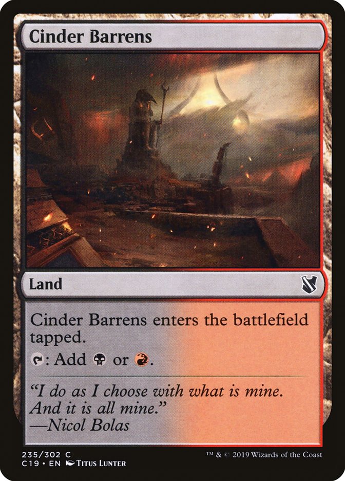 Cinder Barrens (235) [Commander 2019]