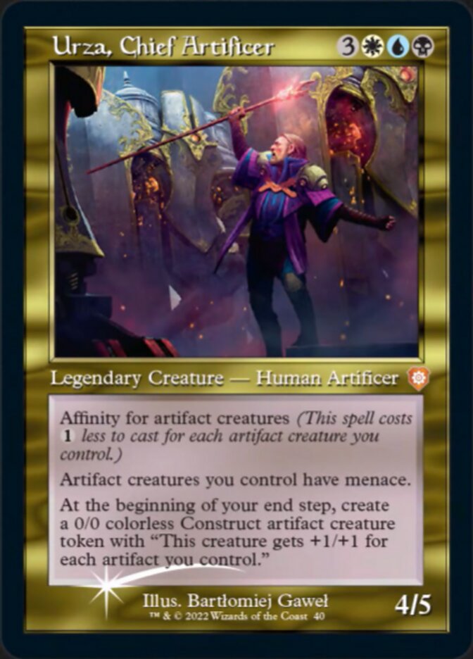 Urza, Chief Artificer (Display Commander) - Thick Stock (40) [Commander: The Brothers' War]