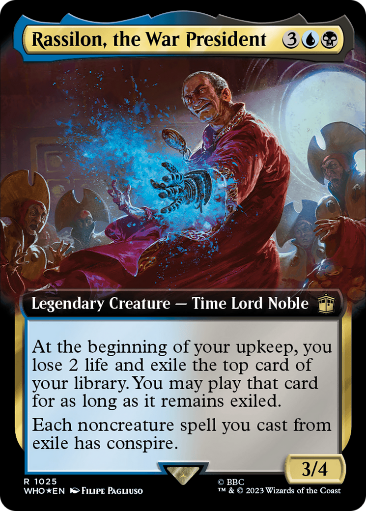 Rassilon, the War President (Extended Art) (Surge Foil) (1025) [Universes Beyond: Doctor Who]