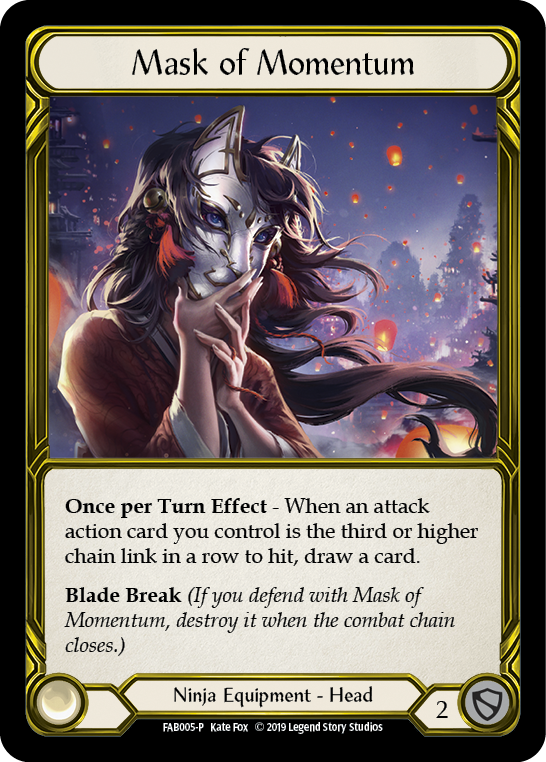 Mask of Momentum (Golden) - FAB005 (FAB005) [Flesh and Blood: Promo Cards]