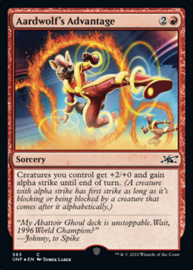 Aardwolf's Advantage (Galaxy Foil) (383) [Unfinity]