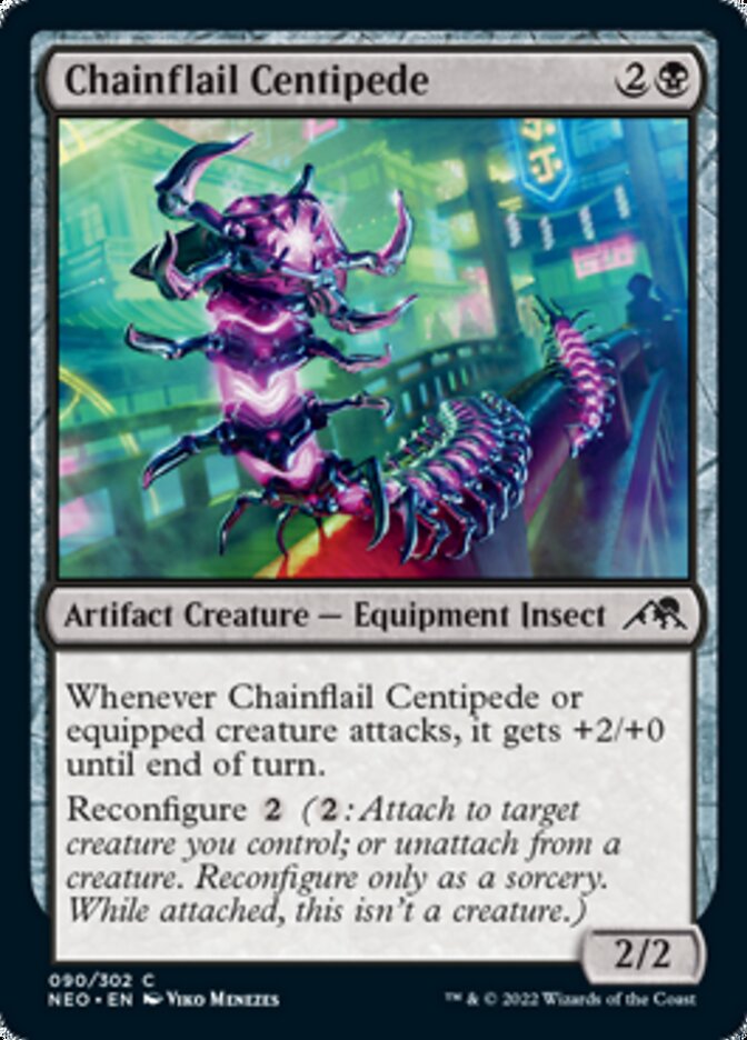 Chainflail Centipede (90) [Kamigawa: Neon Dynasty]