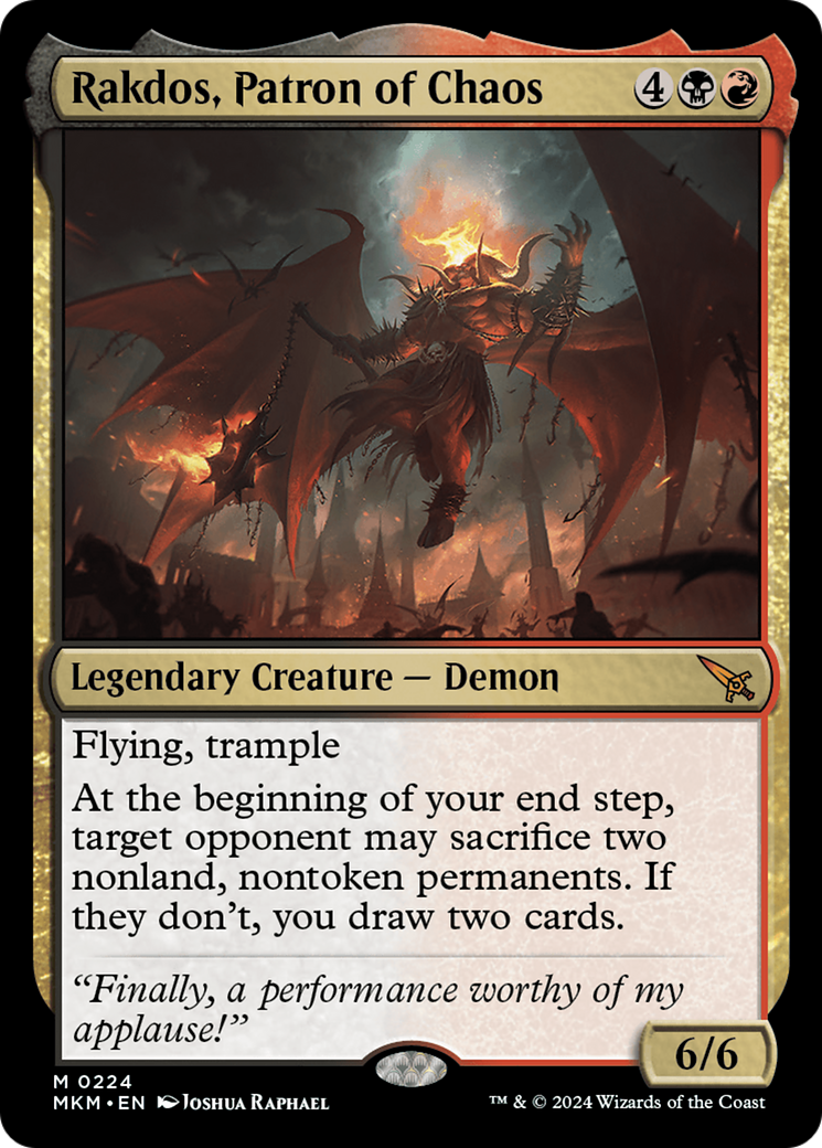 Rakdos, Patron of Chaos (224) [Murders at Karlov Manor]