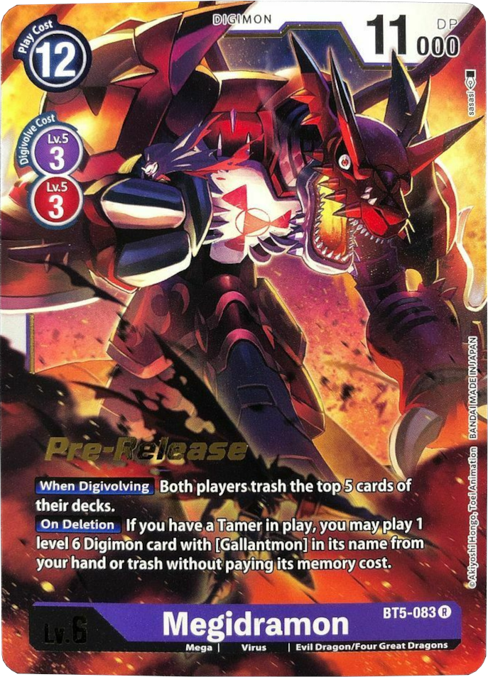Megidramon (BT5-083 R) [Battle of Omni Pre-Release Cards]