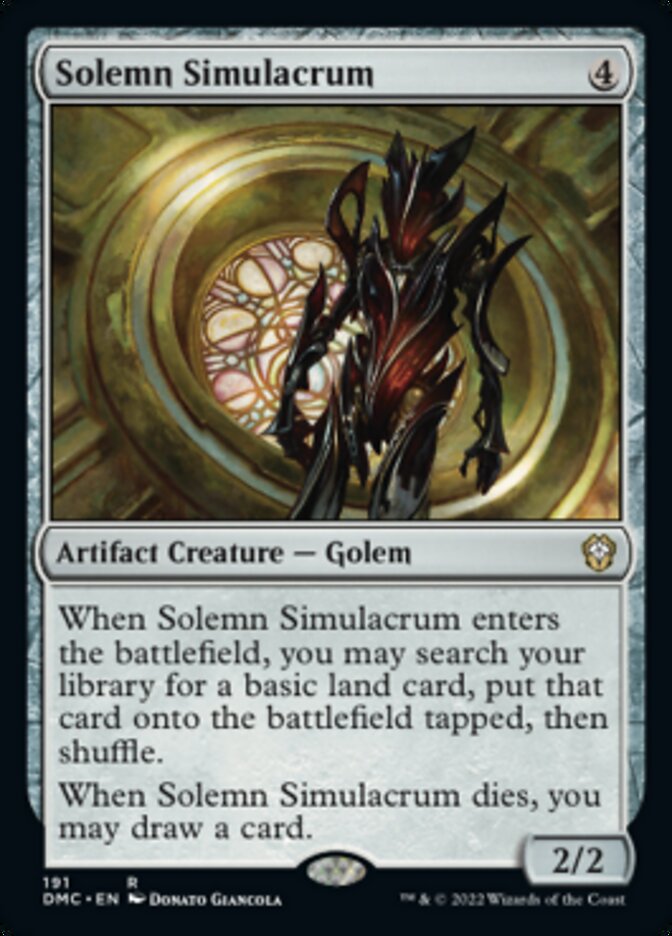 Solemn Simulacrum (191) [Commander: Dominaria United]