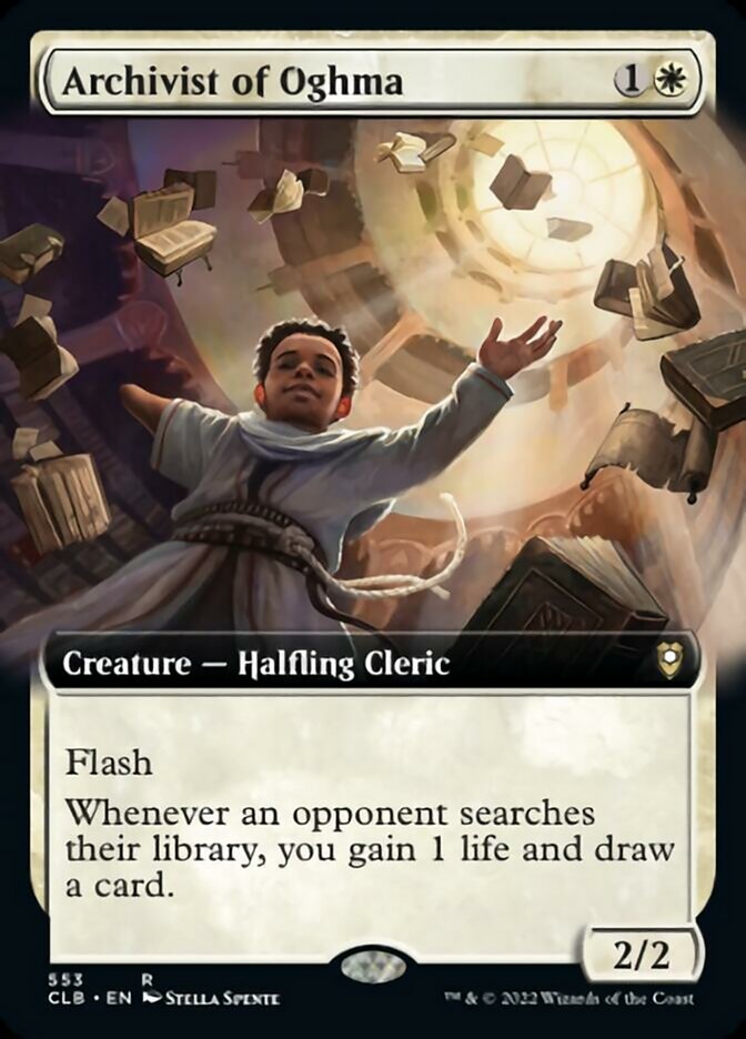 Archivist of Oghma (Extended Art) (553) [Commander Legends: Battle for Baldur's Gate]