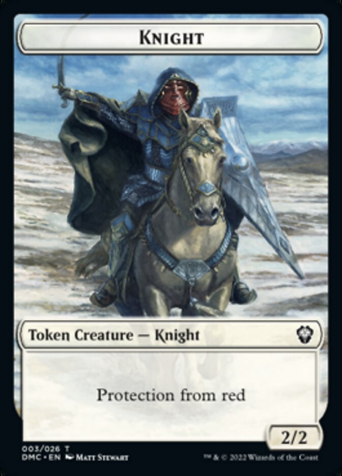 Knight Token (3) [Commander: Dominaria United]