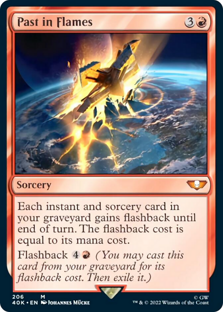 Past in Flames (Surge Foil) (206) [Universes Beyond: Warhammer 40,000]