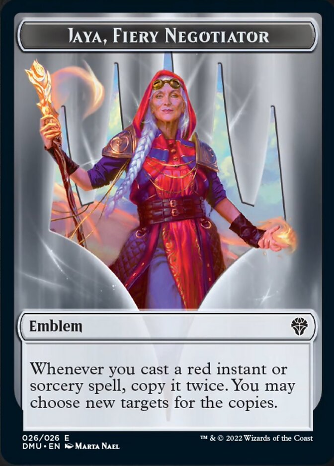 Emblem - Jaya, Fiery Negotiator (26) [Dominaria United]