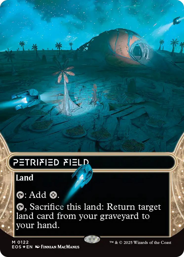 Petrified Field (0122) (Borderless) (Galaxy Foil) (122) [Edge of Eternities: Stellar Sights]