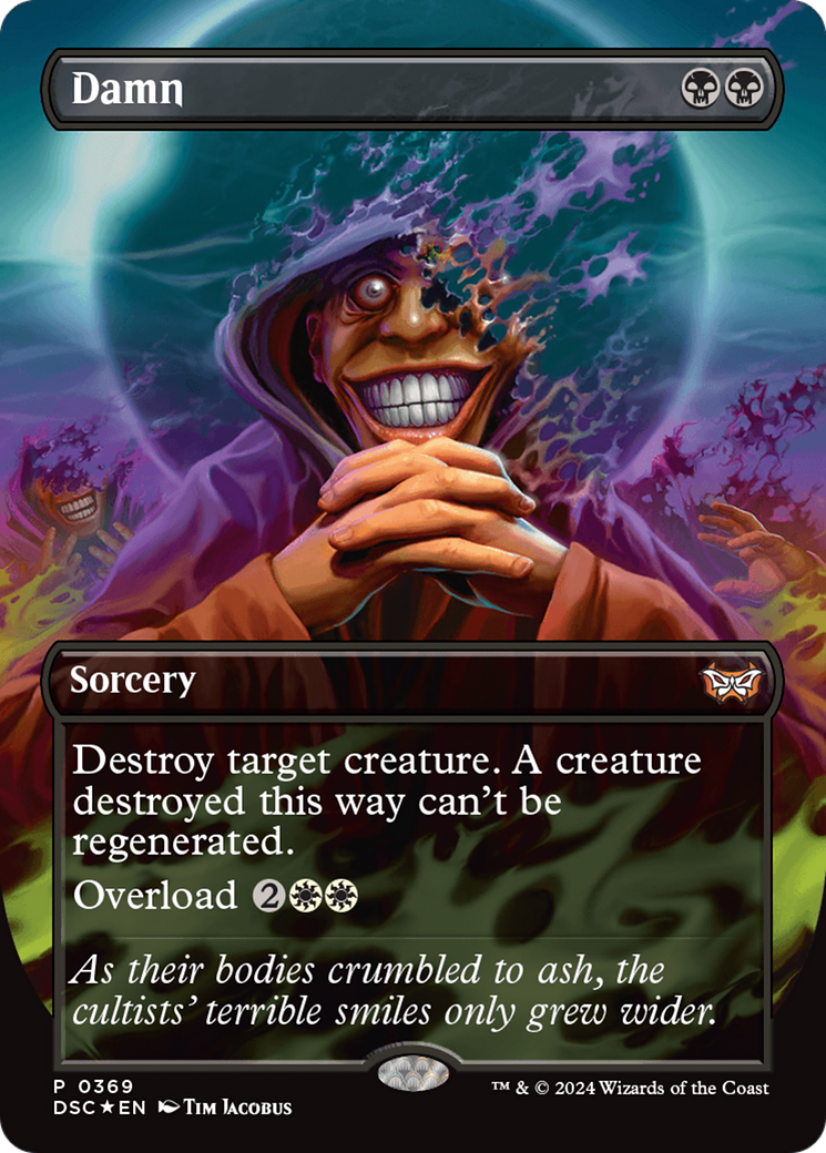 Damn (Borderless) (369) [Commander: Duskmourn: House of Horror]