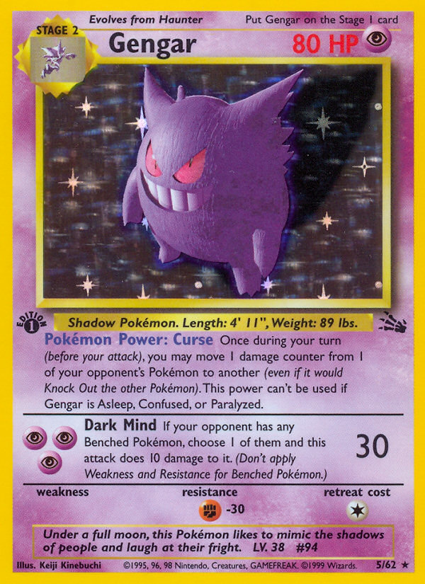 Gengar (5) (05/62) [Fossil]