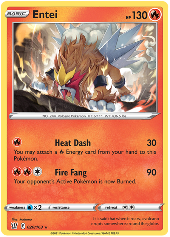 Entei (020/163) [SWSH05: Battle Styles]