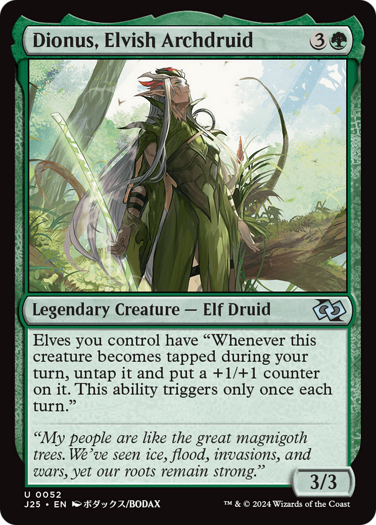 Dionus, Elvish Archdruid (Anime) (52) [Foundations Jumpstart]