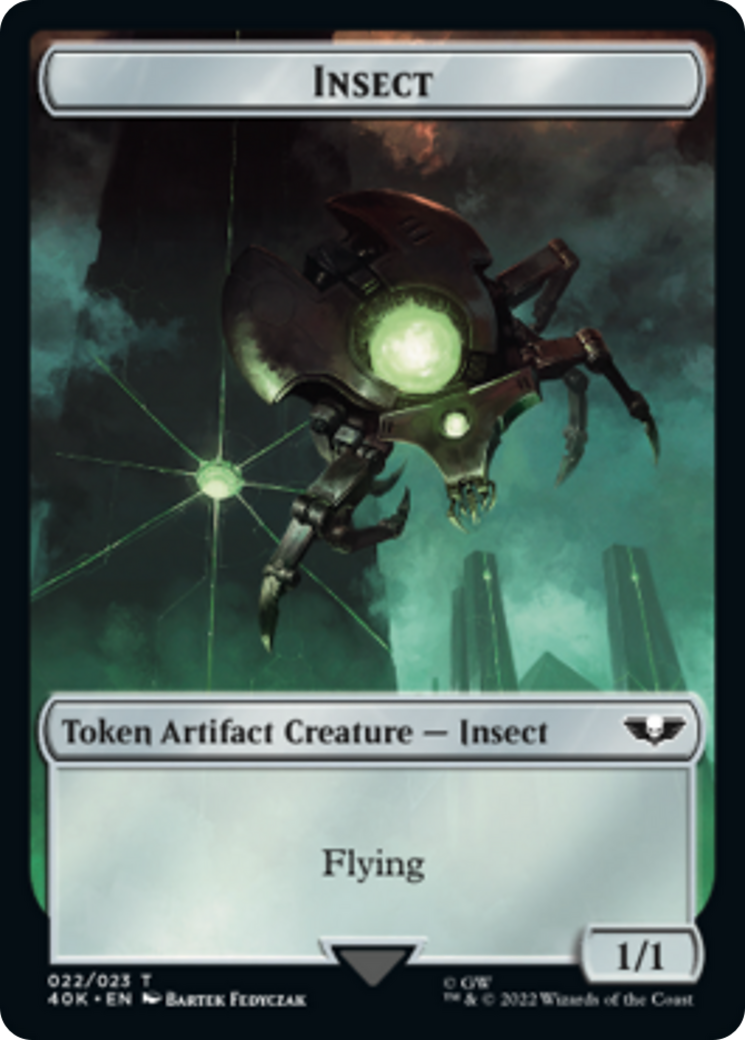 Necron Warrior // Insect Double-Sided Token (14 // 22) [Universes Beyond: Warhammer 40,000]