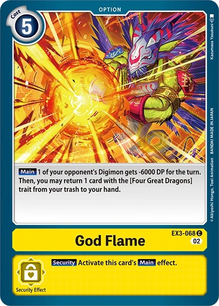 God Flame (EX3-068 C) [Revision Pack Cards]