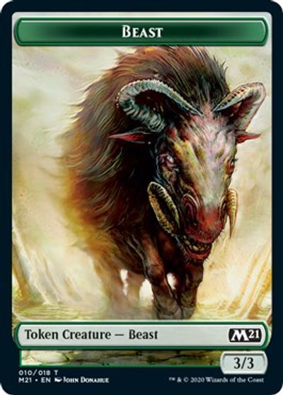 Human // Beast Double-Sided Token (Challenger 2021) (2 // 10) [Unique and Miscellaneous Promos]