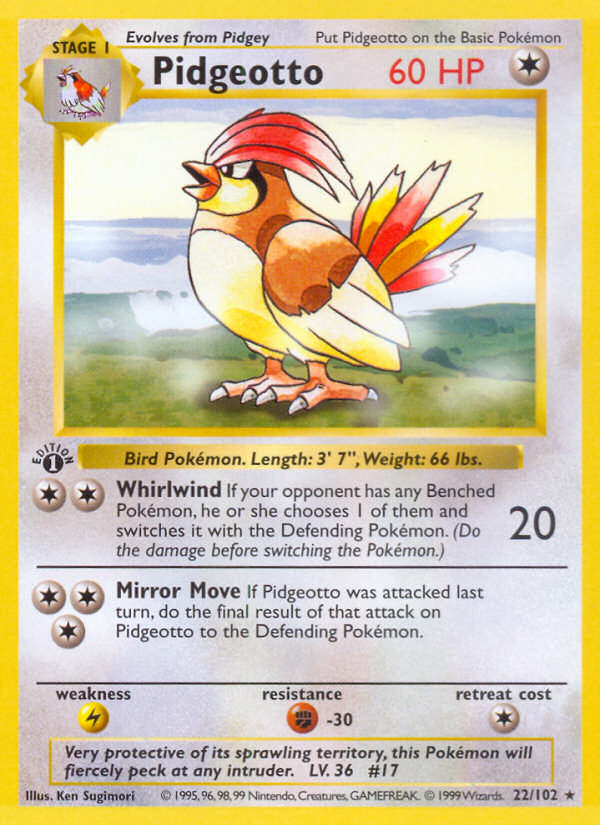 Pidgeotto (022/102) [Base Set (Shadowless)]