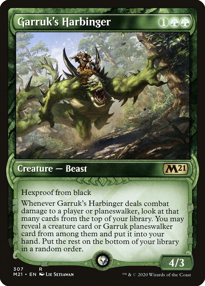 Garruk's Harbinger (Showcase) (307) [Core Set 2021]
