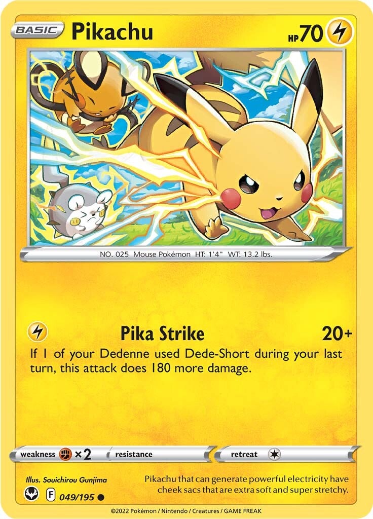 Pikachu (049/195) [SWSH12: Silver Tempest]