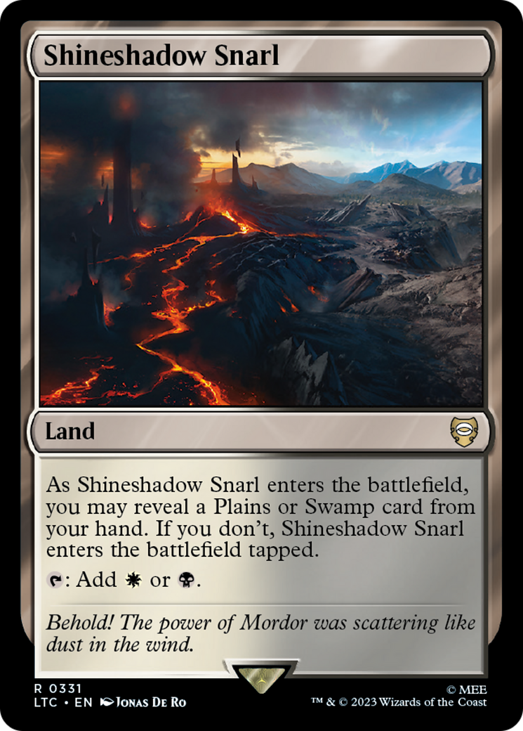 Shineshadow Snarl (331) [Commander: The Lord of the Rings: Tales of Middle-earth]