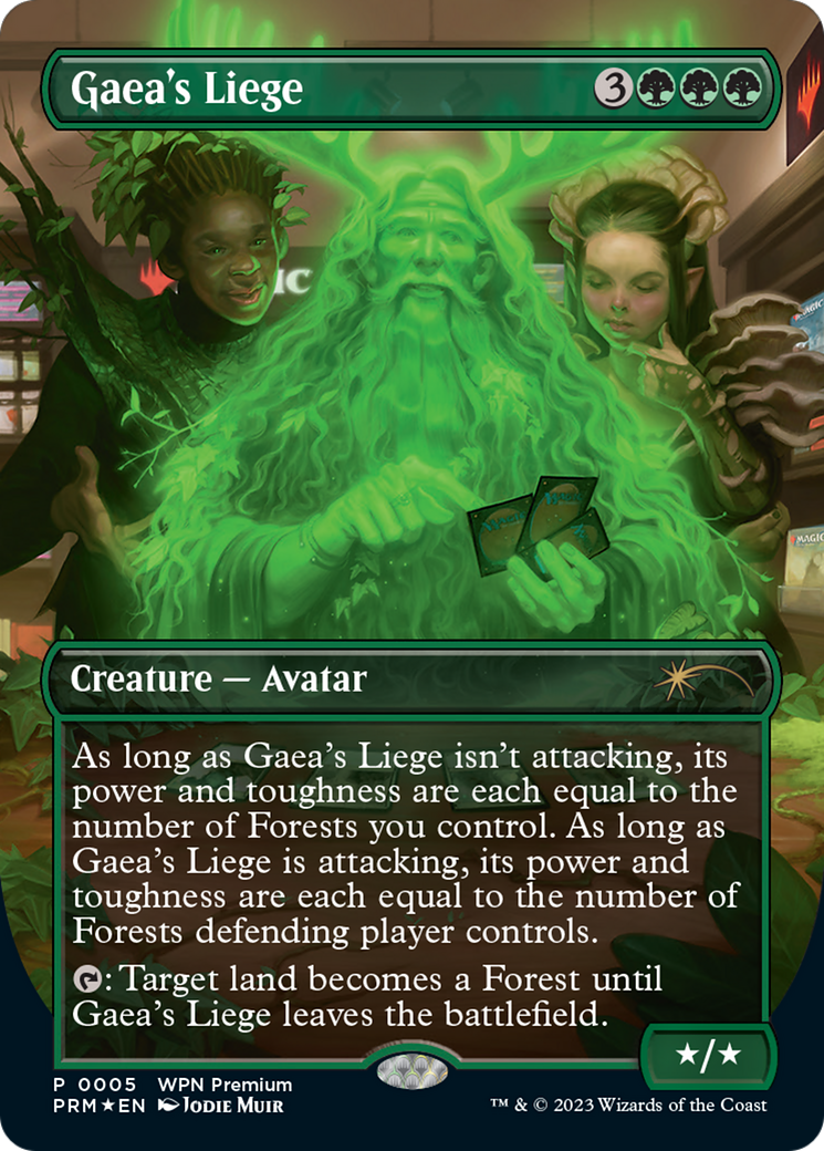 Gaea's Liege (Borderless) (5) [WPN & Gateway Promos]