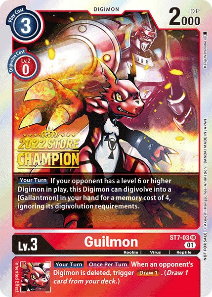 Guilmon (2022 Store Champion) (ST7-03 SR) [Starter Deck 07: Gallantmon]
