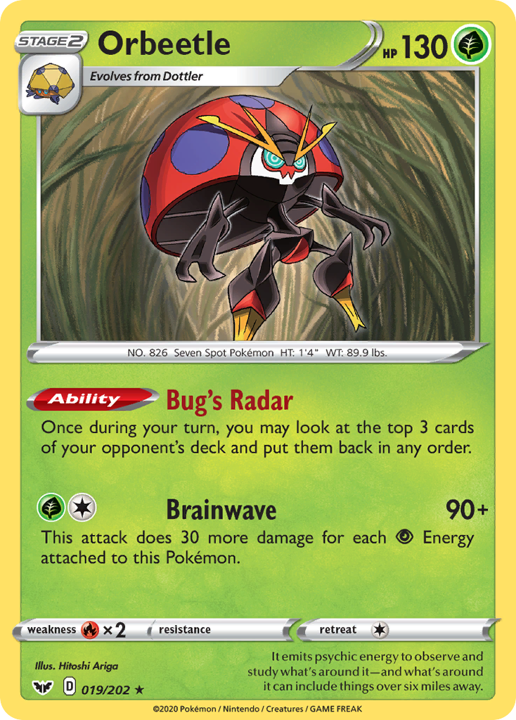 Orbeetle (019/202) [SWSH01: Sword & Shield Base Set]